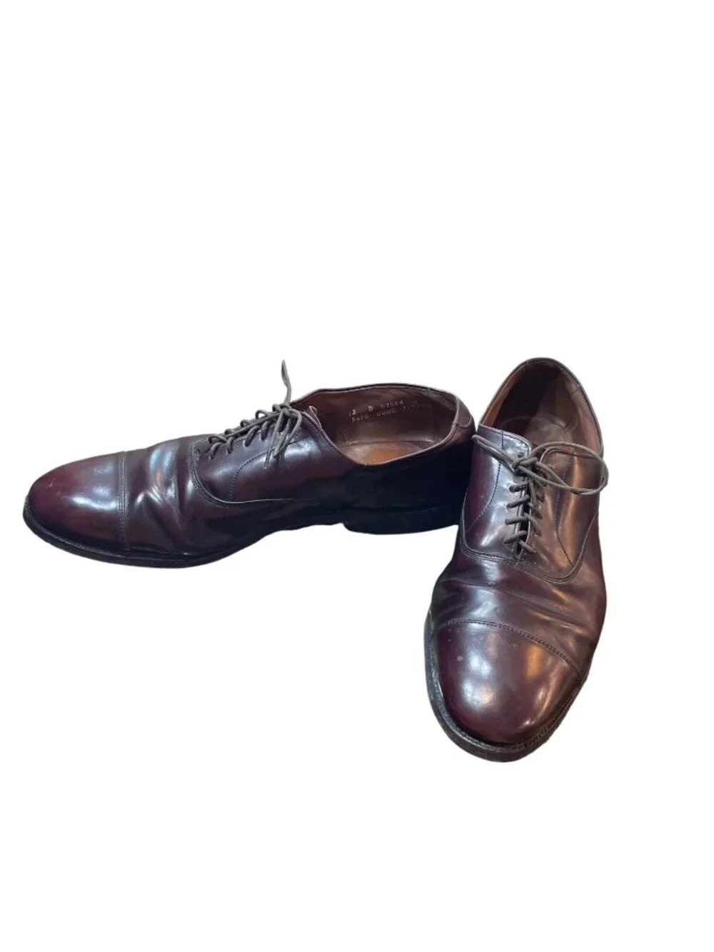 Allen Edmonds Park Avenue mens brown leather cap oxfords shoes sz 12D SKU 10458